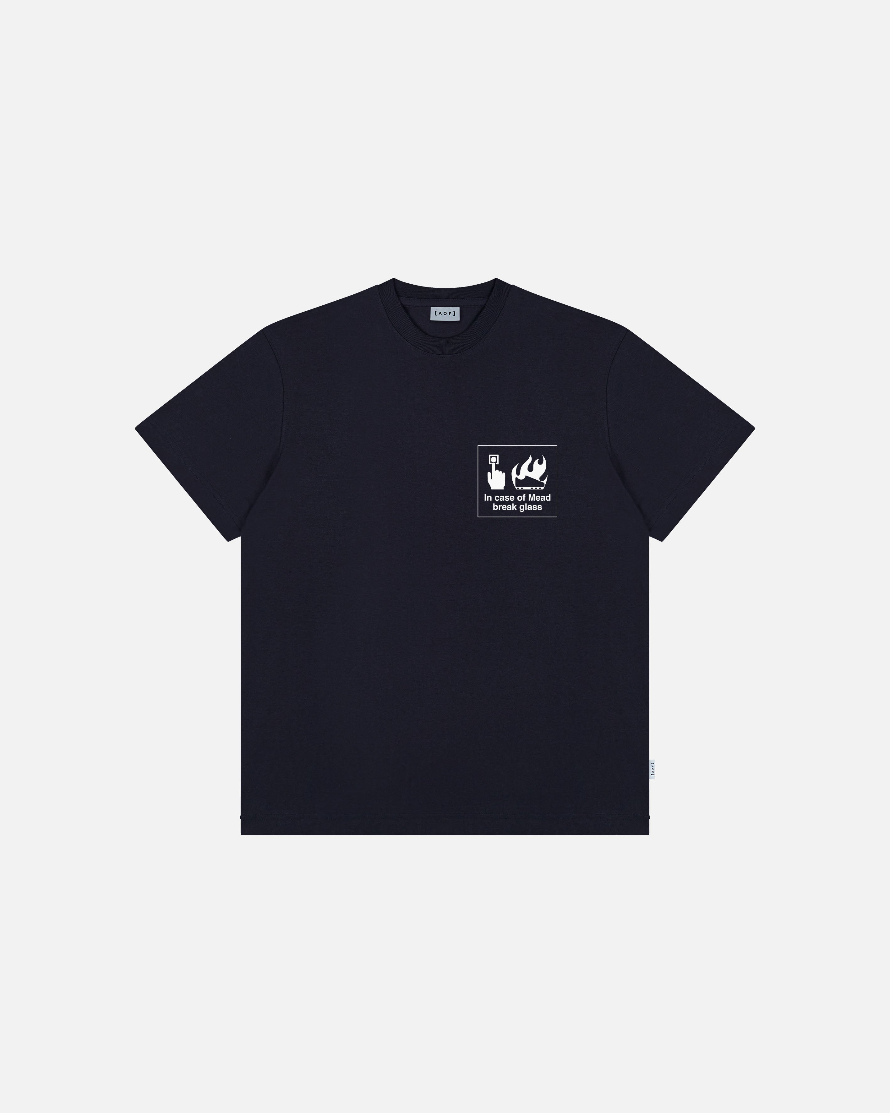AOF Break Glass T-Shirt | Navy Graphic Tee | Art of Football