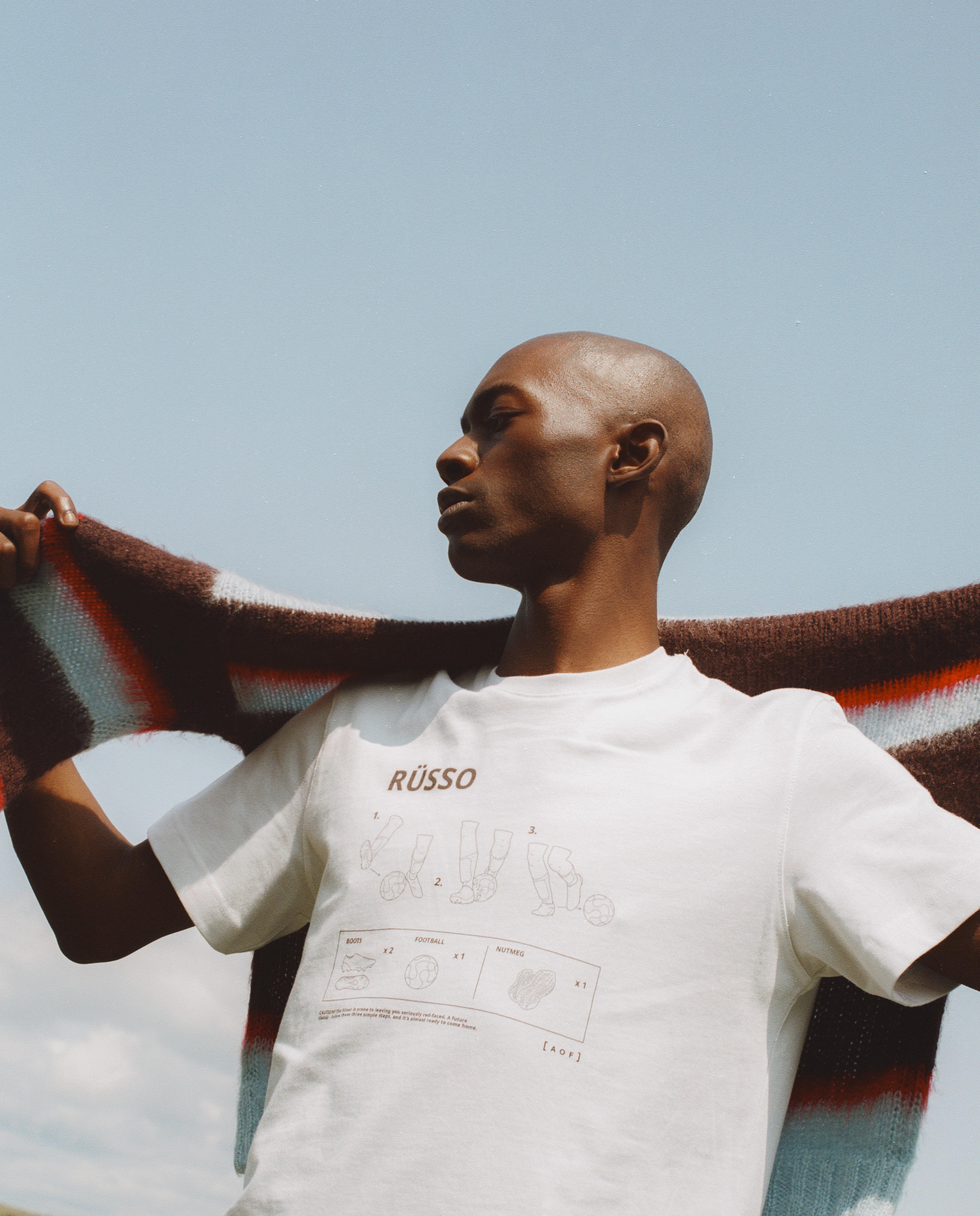 AOF Rüsso Tee | White T-shirt | Art of Football