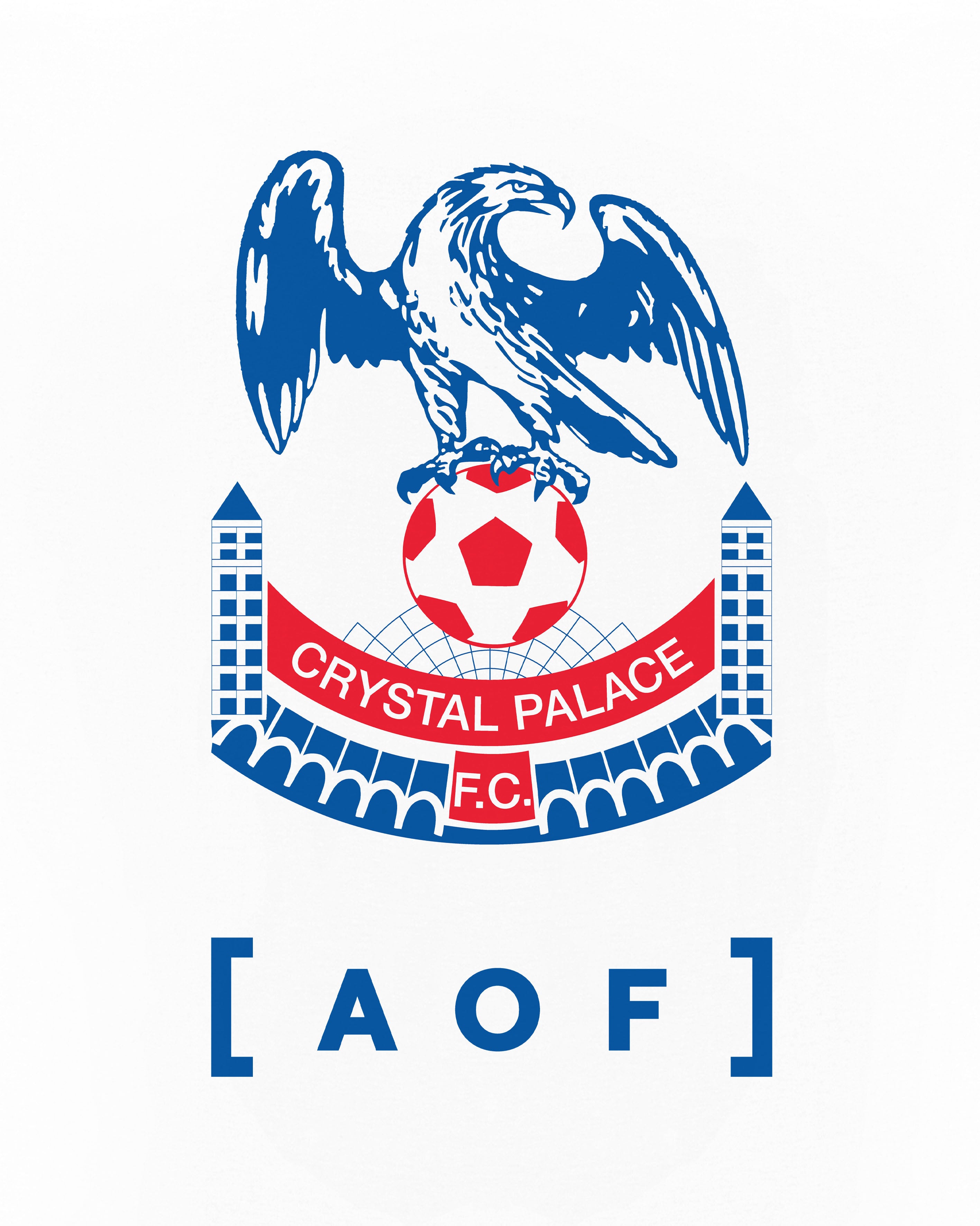 AOF x Crystal Palace 90s Crest Tee | White T-shirt | Shop Now