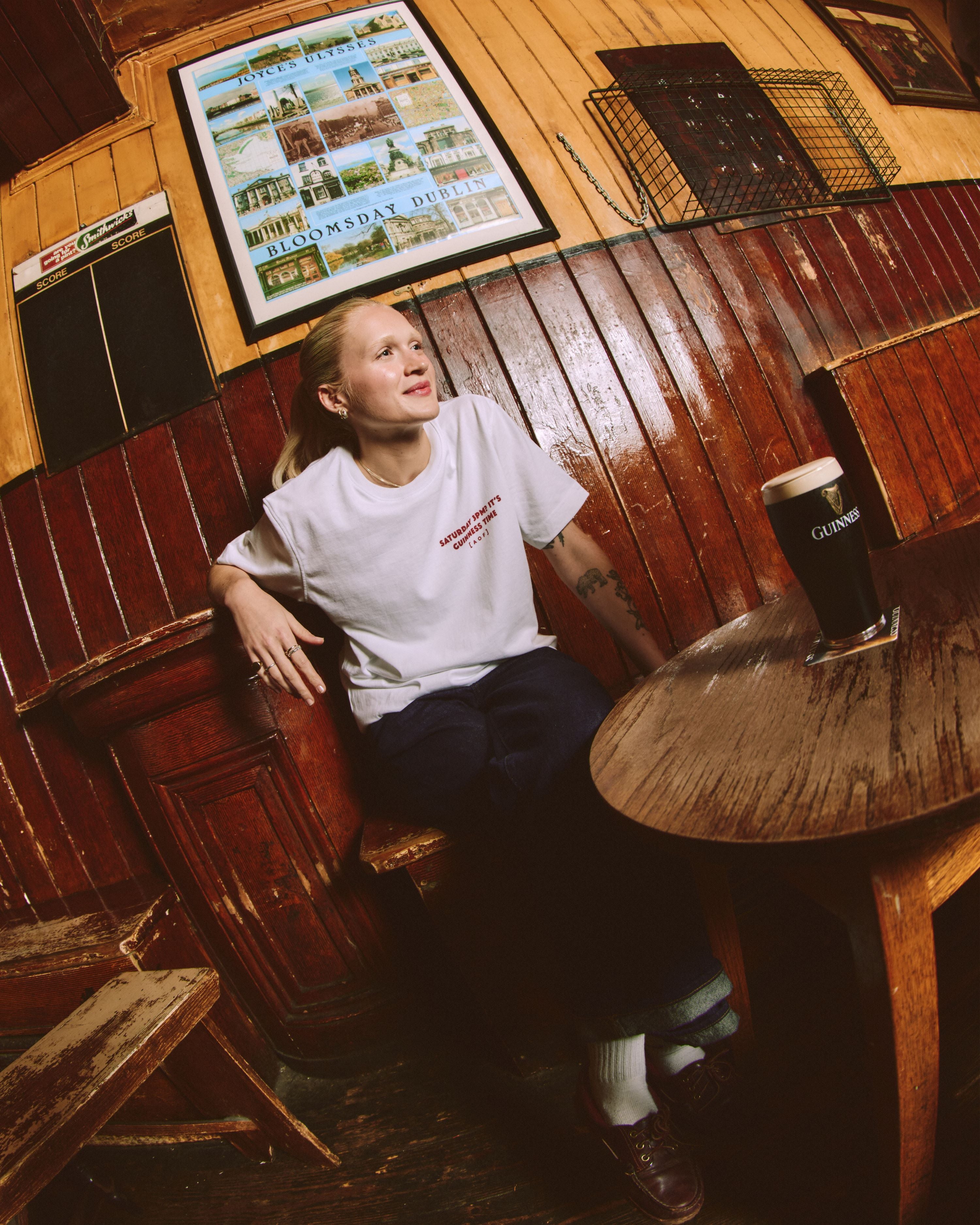 ART OF It's Guinness Time Tee | White Graphic Football T-shirt