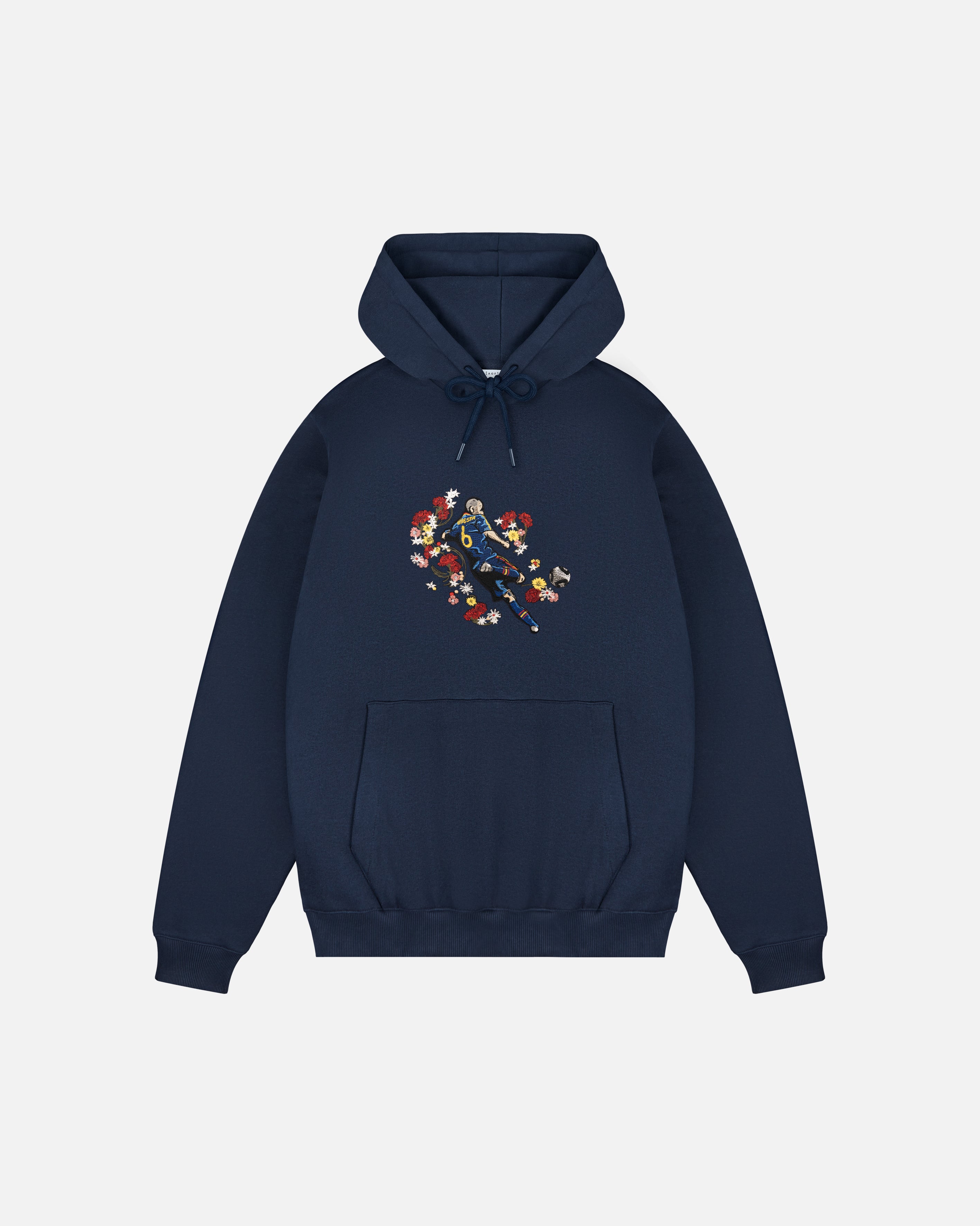 AOF Flowers For Andres Hoodie | Navy Sweat | Art of Football