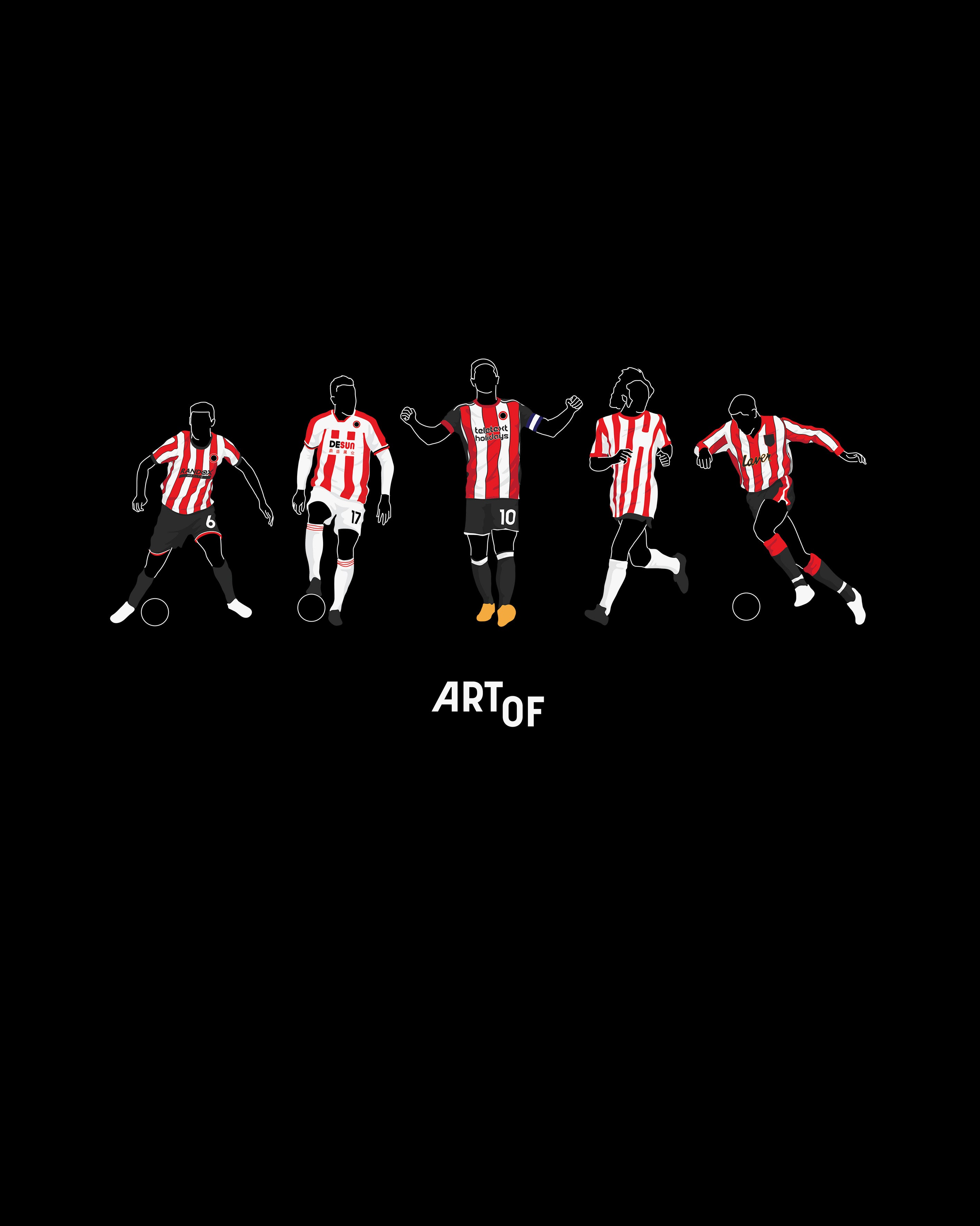ART OF Football Sheffield United Icons Tee | AOF Black Graphic T-shirt