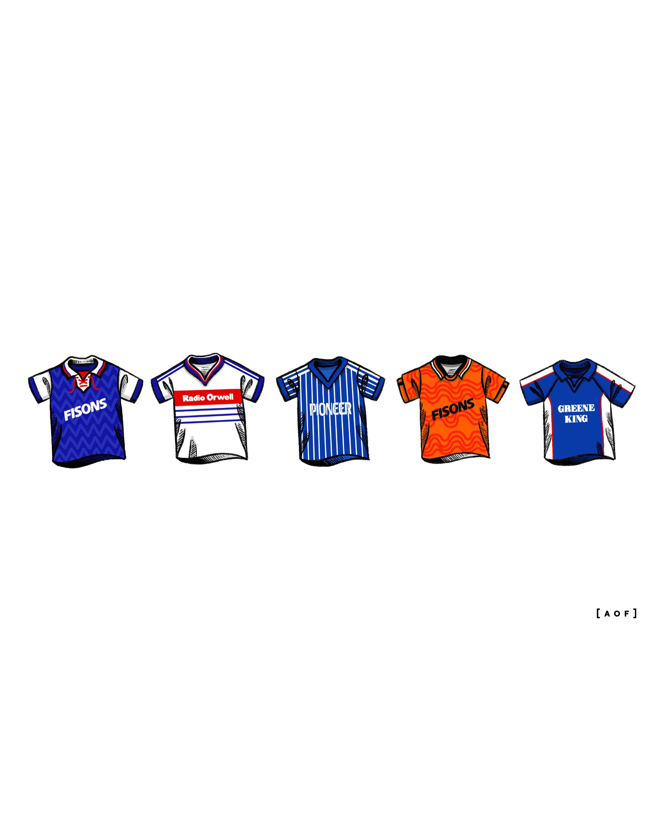 ART OF x Ipswich Town Classics Framed Print | ITFC Football Art