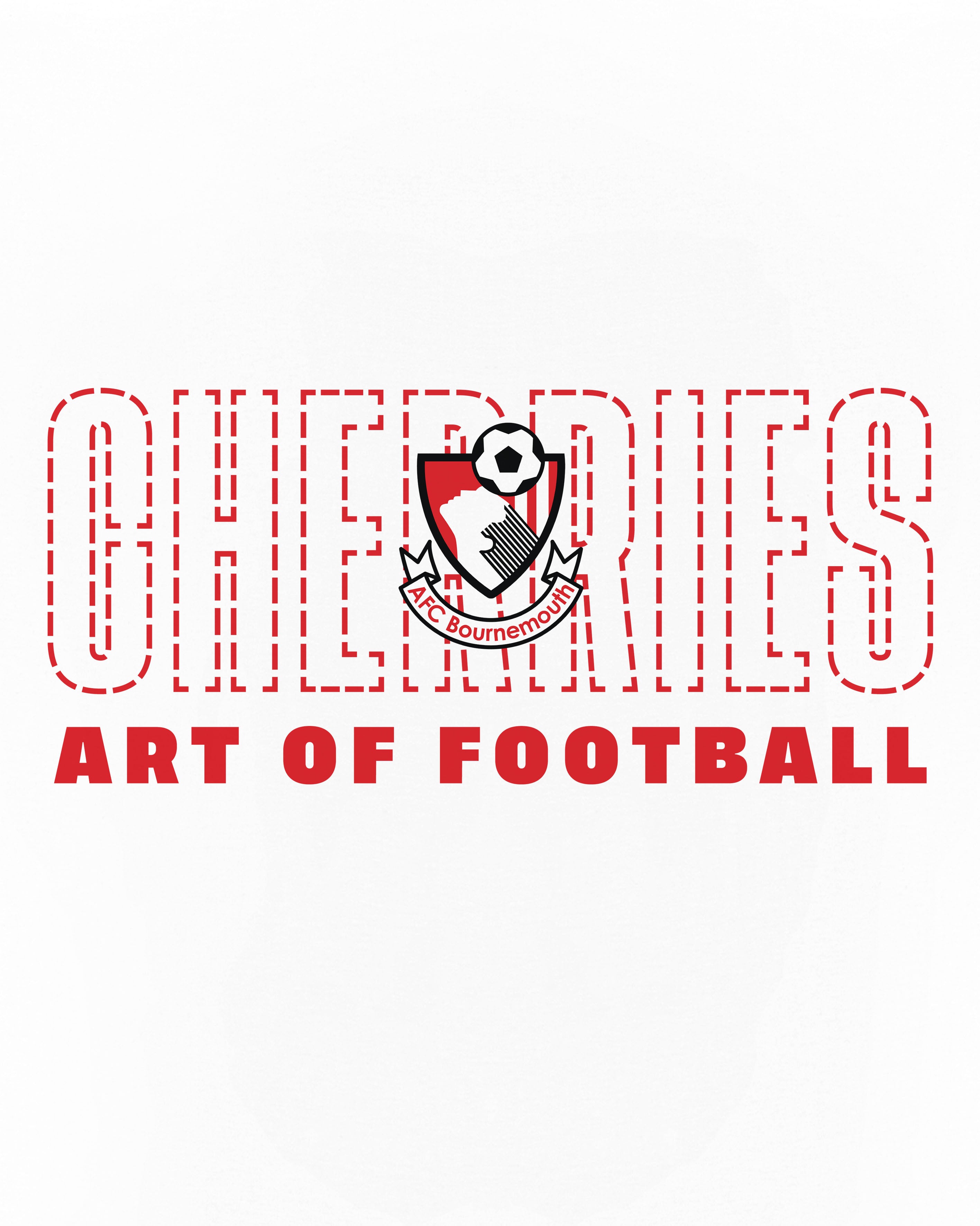 AOF Bournemouth 90s Tee | White Graphic T-shirt | Art of Football