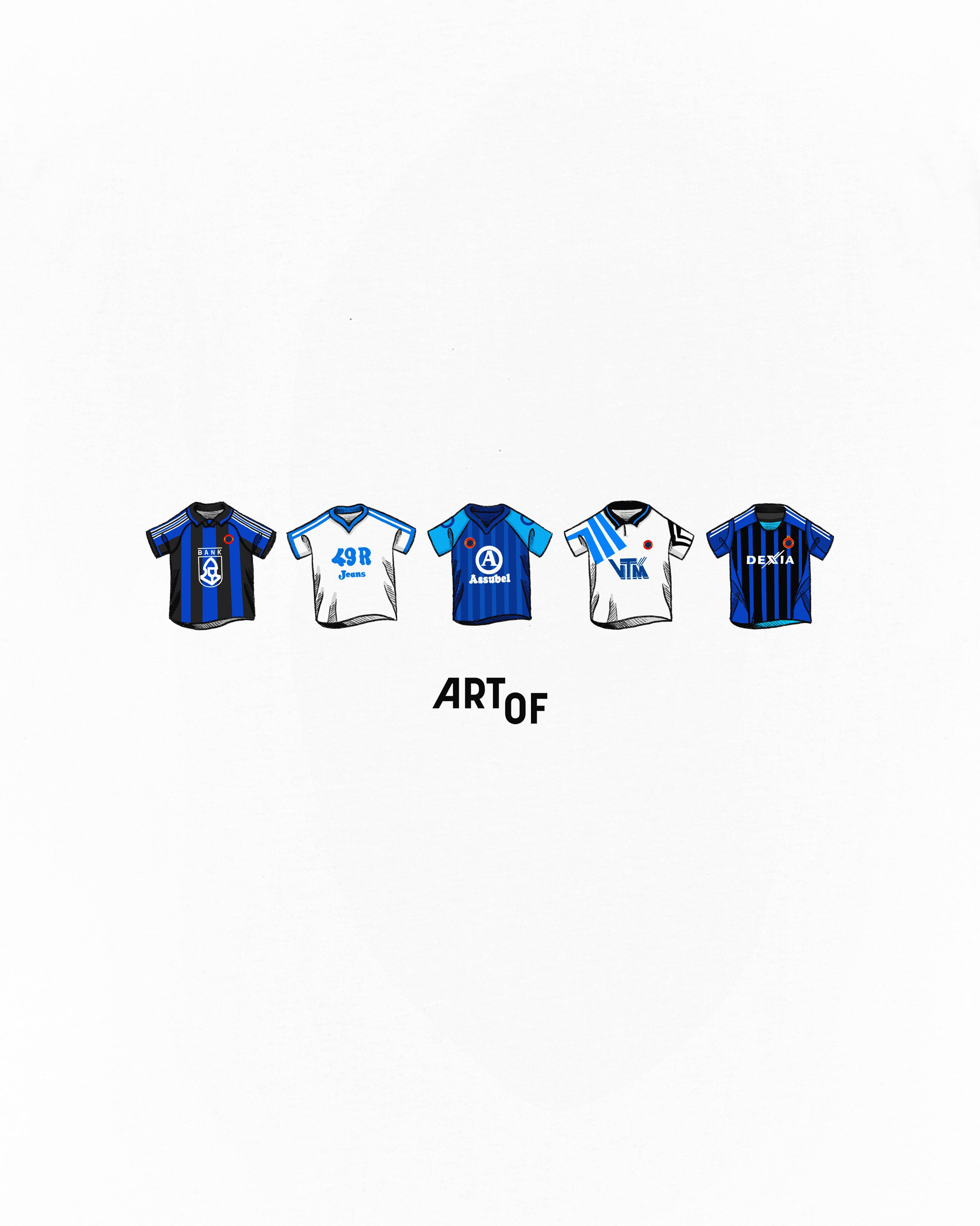 ART OF x Club Brugge Printed Classics Tee | White Football T-shirt