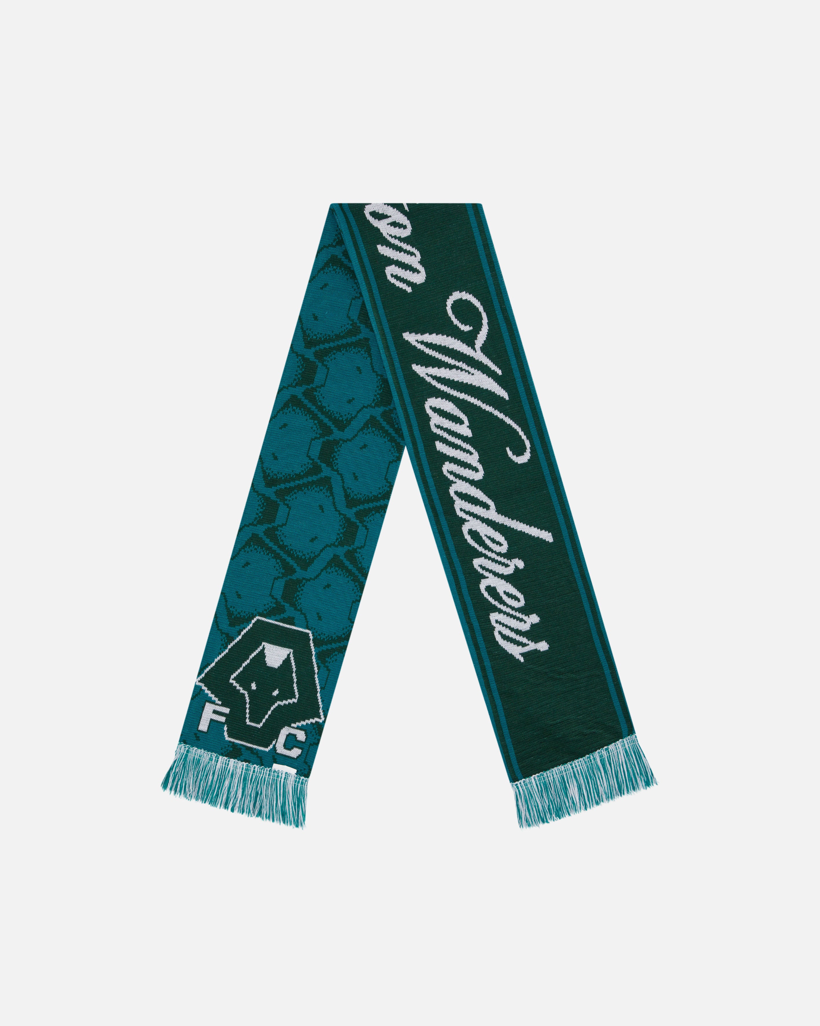 ART OF x Wolves Heritage Scarf | Teal Knitted Football Accessories