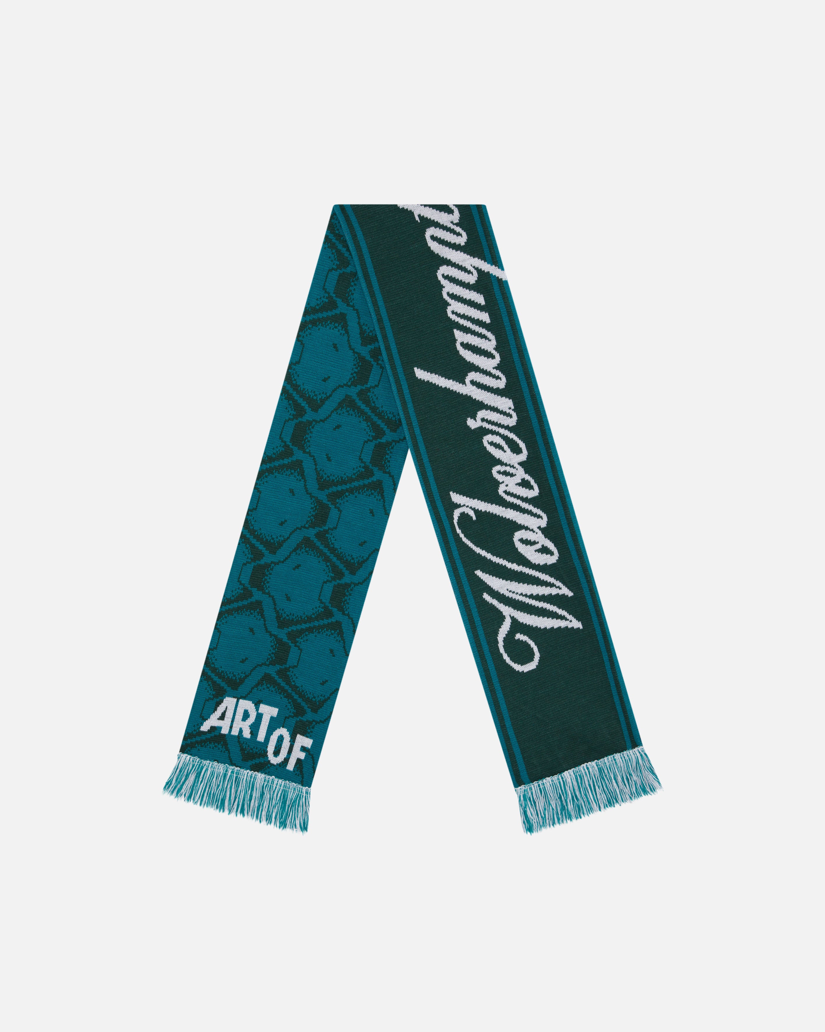 ART OF x Wolves Heritage Scarf | Teal Knitted Football Accessories