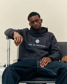 AOF x Leeds 90s Hoodie | Navy Embroidered Top | Art of Football