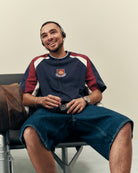 AOF x West Ham 90s Oversized Panelled T-shirt | Art of Football