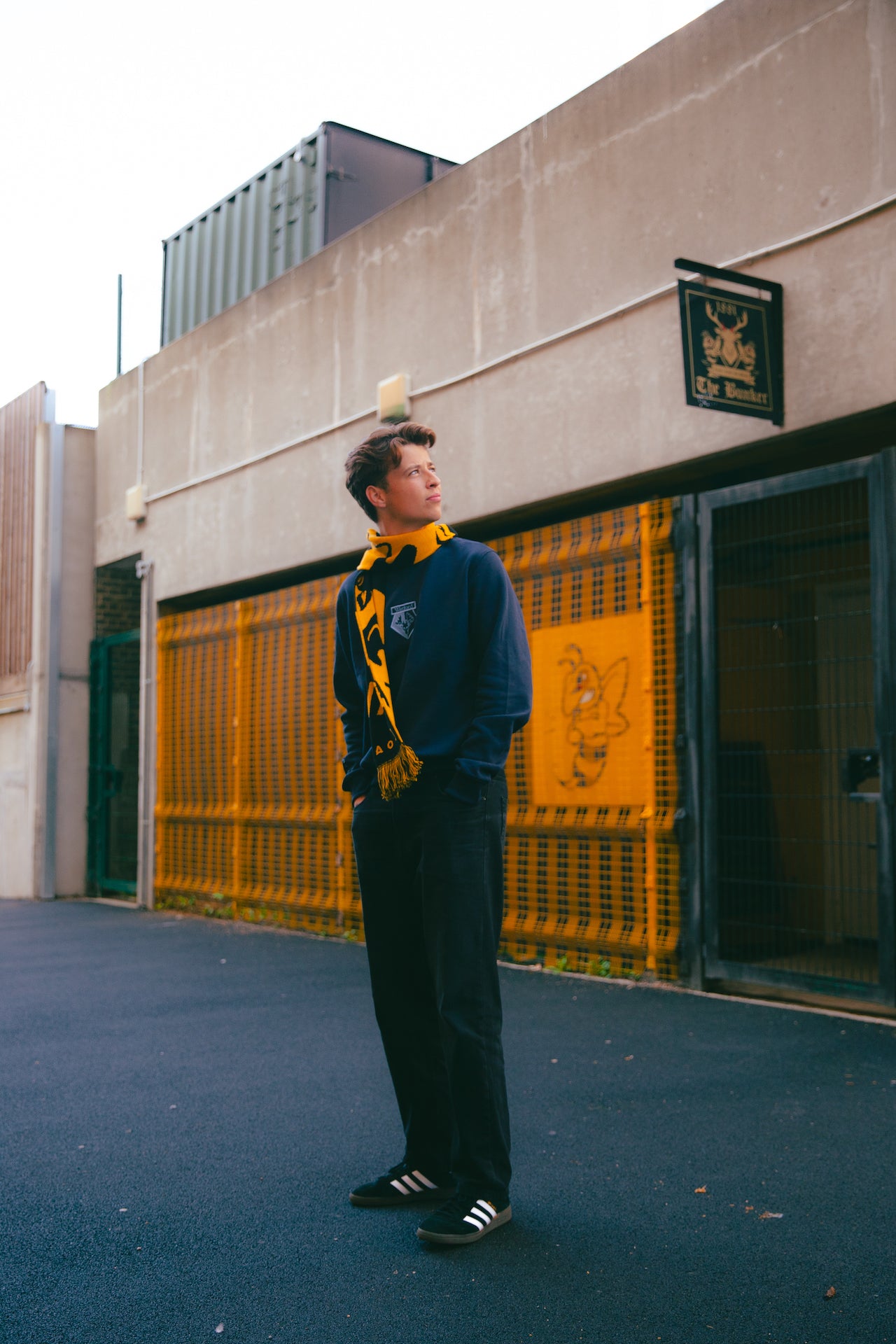 AOF x Watford Abstract Crest - Scarf | Accessories | Art of Football