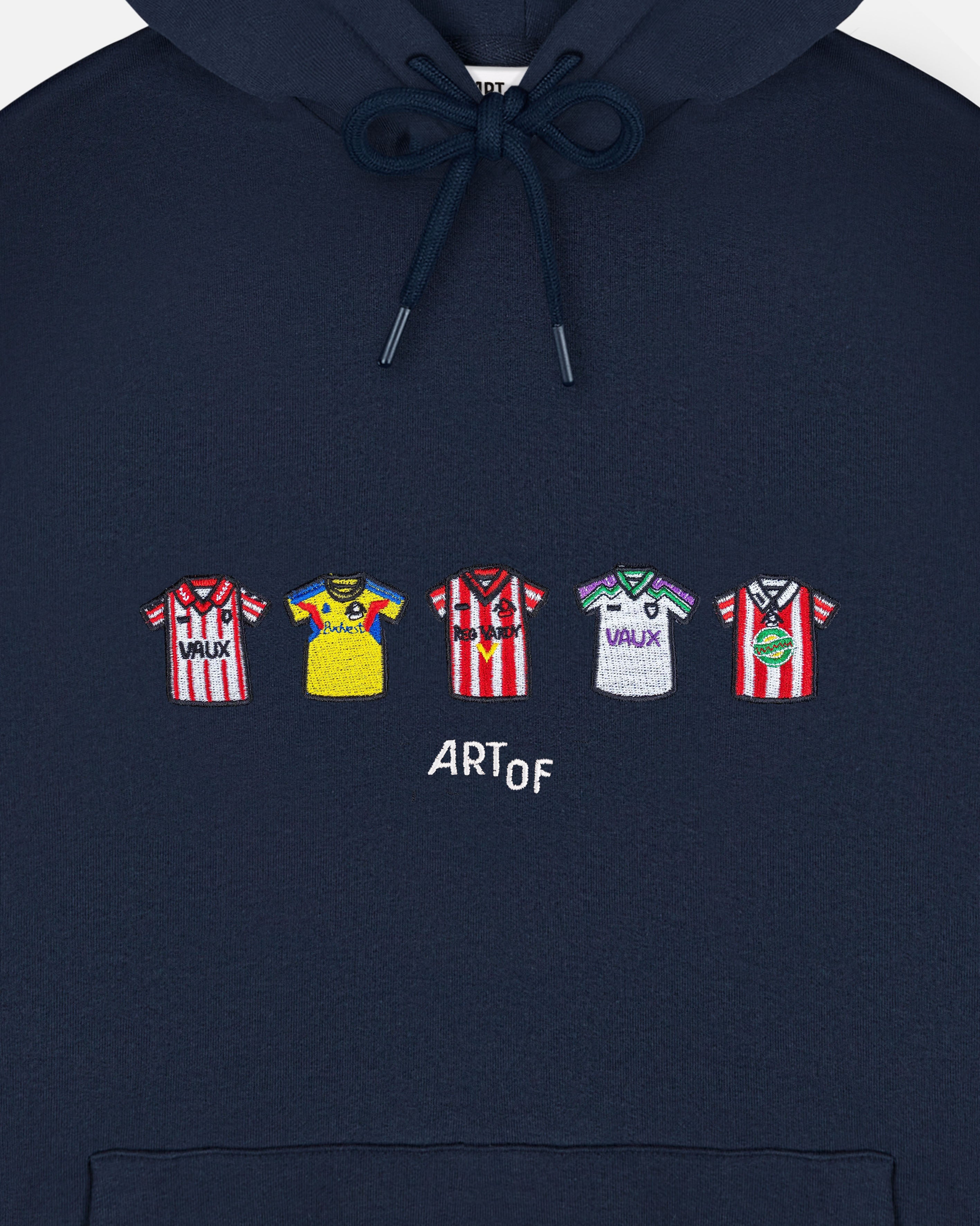 ART OF x Sunderland Embroidered Navy Classics Hoodie | Football Sweat