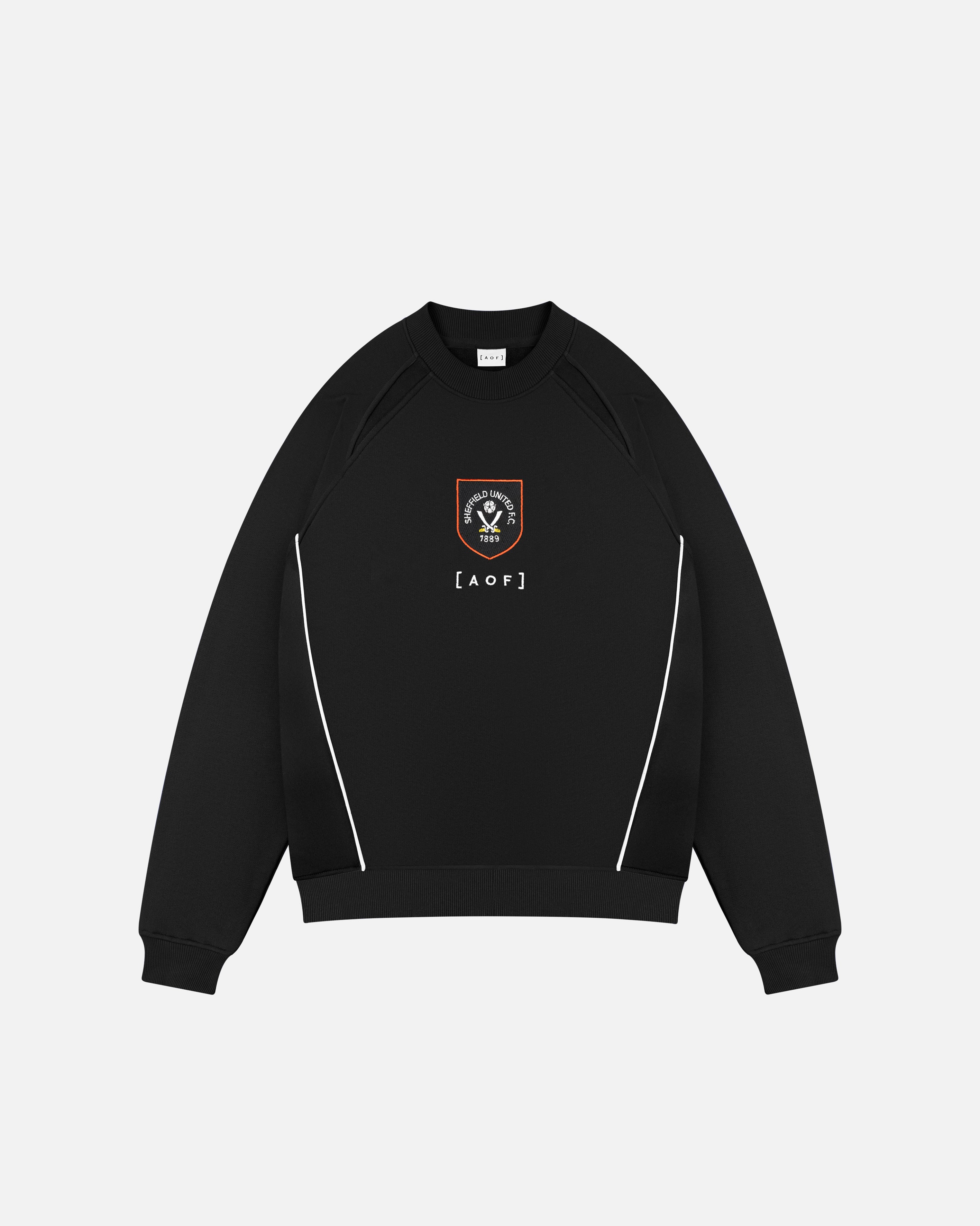 AOF Sheffield United Panelled Sweat | Black Top | Art of Football