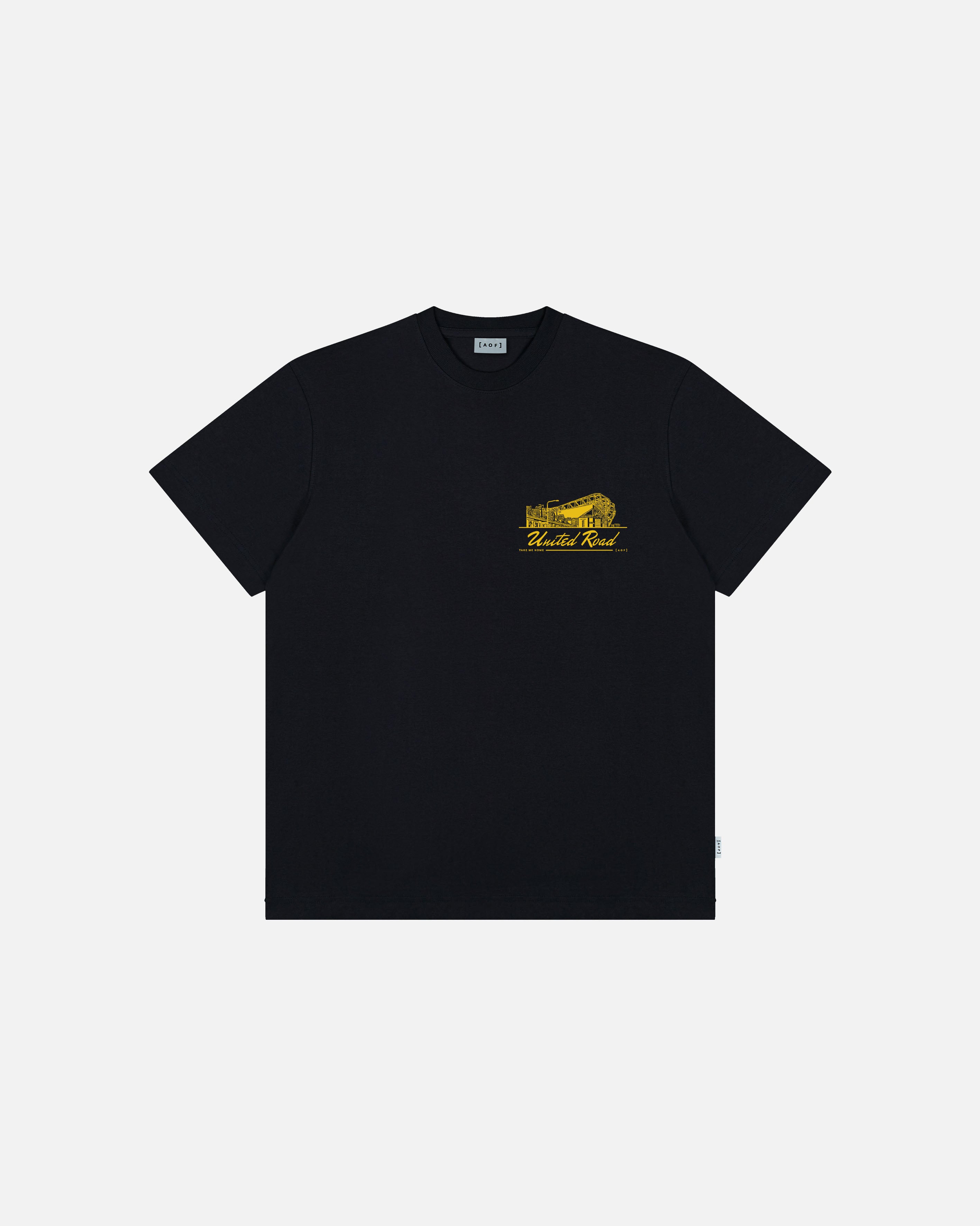 ART OF United Road Tee | MUFC Black Graphic Football T-shirt
