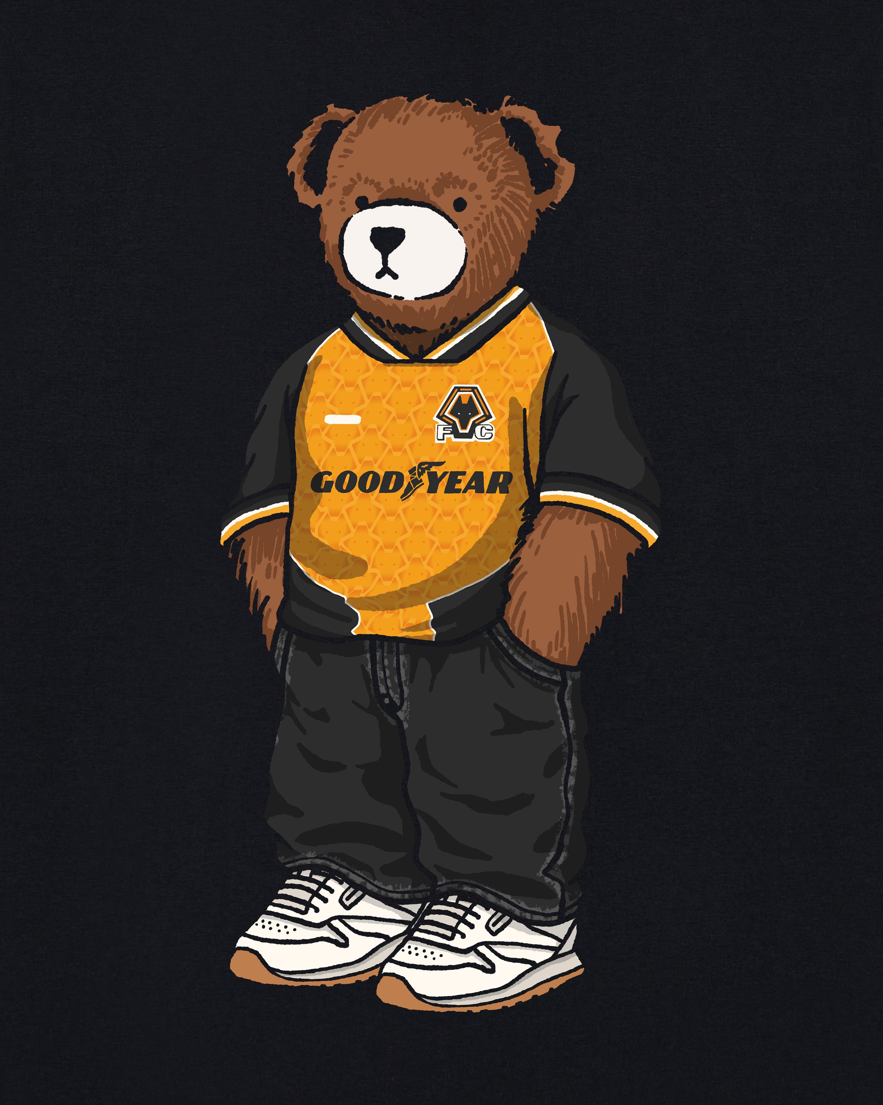 ART OF x Wolves Home Pickles | Black Graphic Football T-shirt