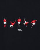 ART OF United Printed Icons Tee | MUFC Black Graphic Football T-shirt