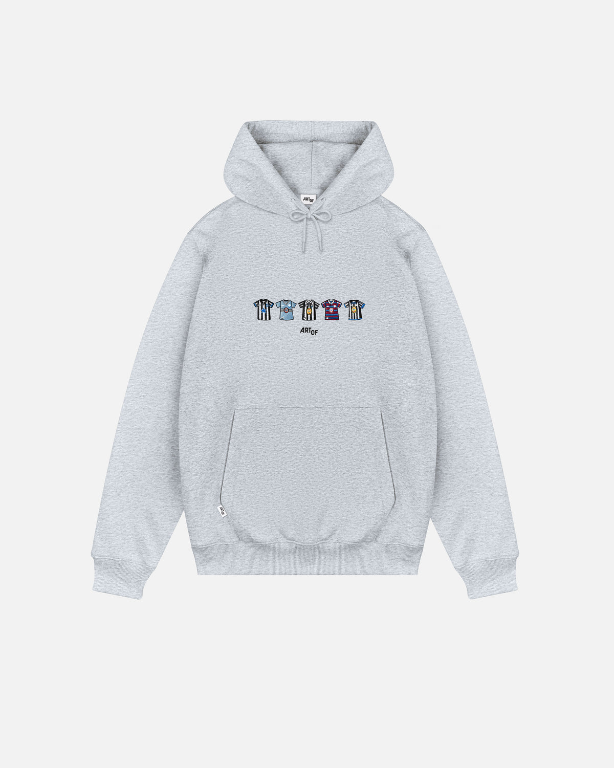 ART OF Football Toon Grey Embroidered Classics Hoodie | AOF NUFC