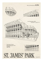 ART OF Toon Blueprint Framed Print | NUFC Football Wall Art