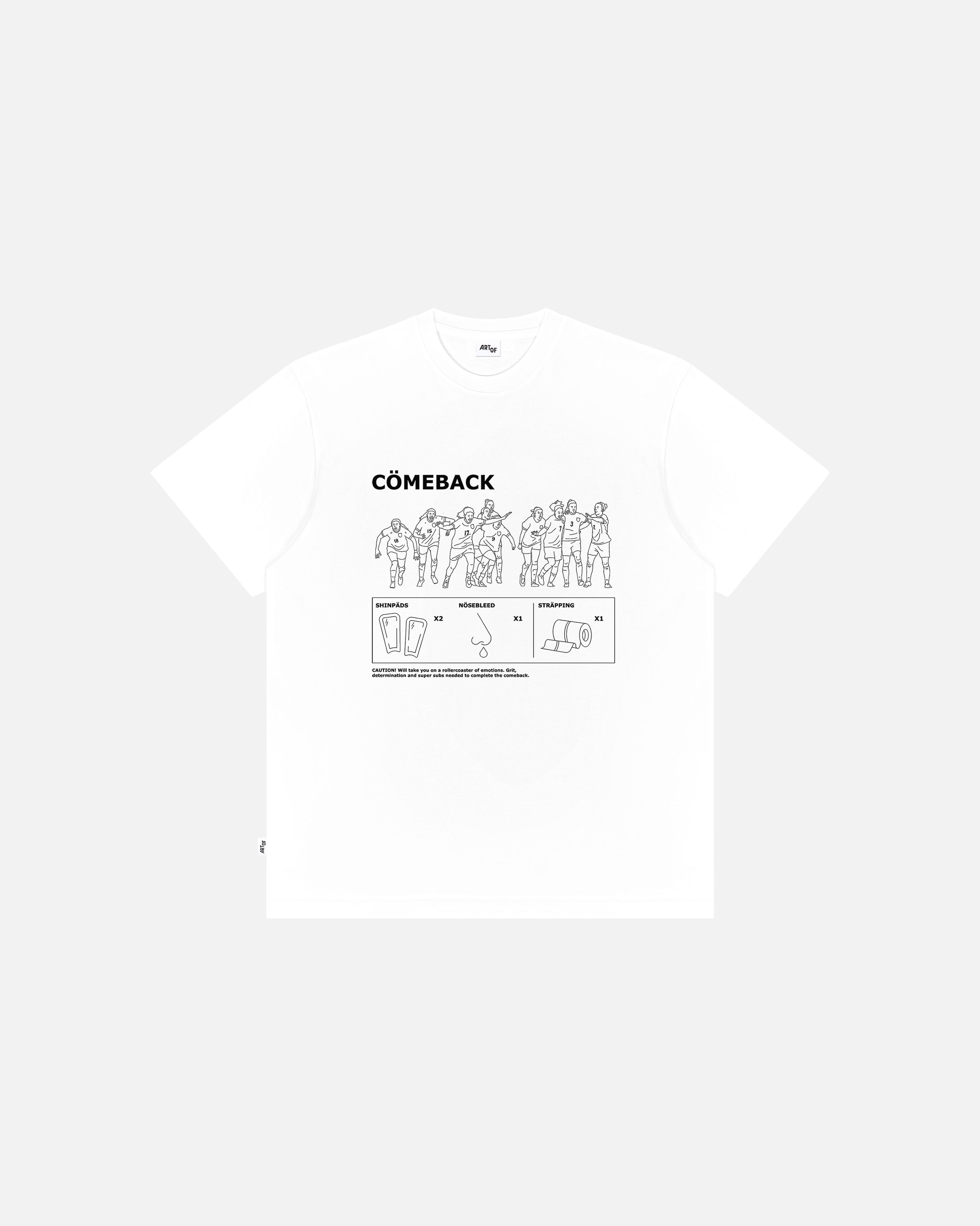 ART OF The Cömeback Tee | White Graphic Women's Football T-shirt